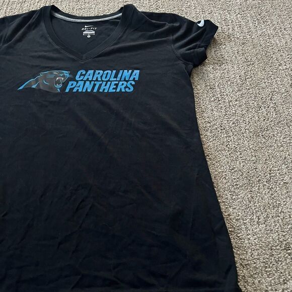Nike Dri-fit Black Carolina Panthers V-neck Tshirt - Picture 6 of 6
